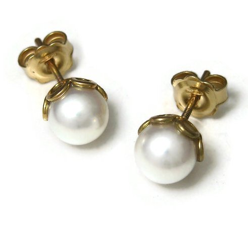 variation of the Akoya pearl earrings -  made to order - price on application
